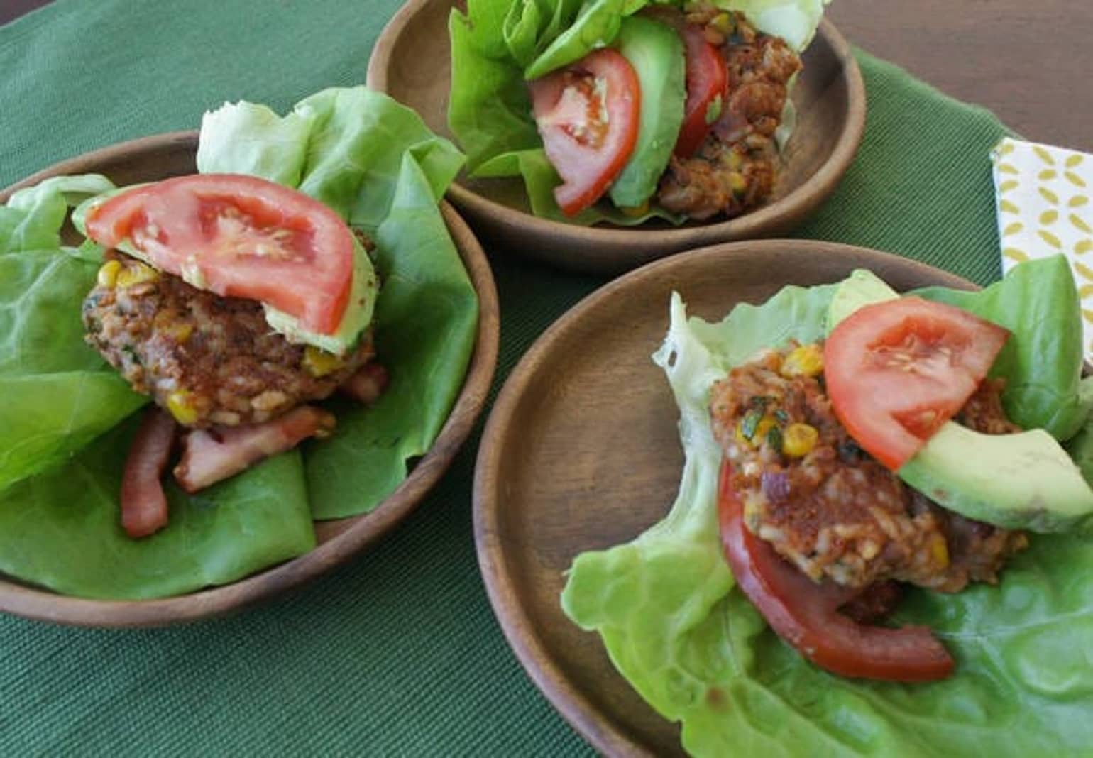 Veggie Burger Lettuce Wraps